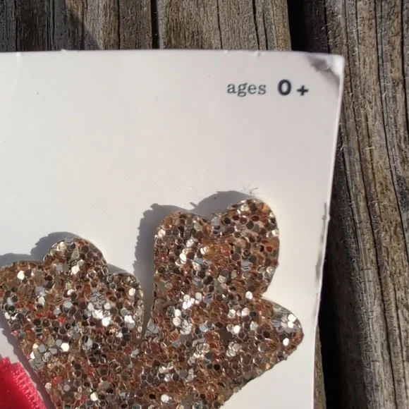 Cat&Jack Dress Up Girls Holiday Reindeer Gold Glitter Head Band And Red Skirt - Picture 4 of 5